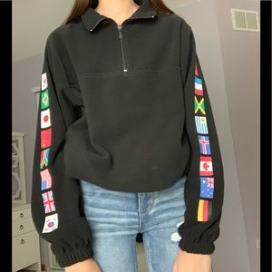 Black quarter zip